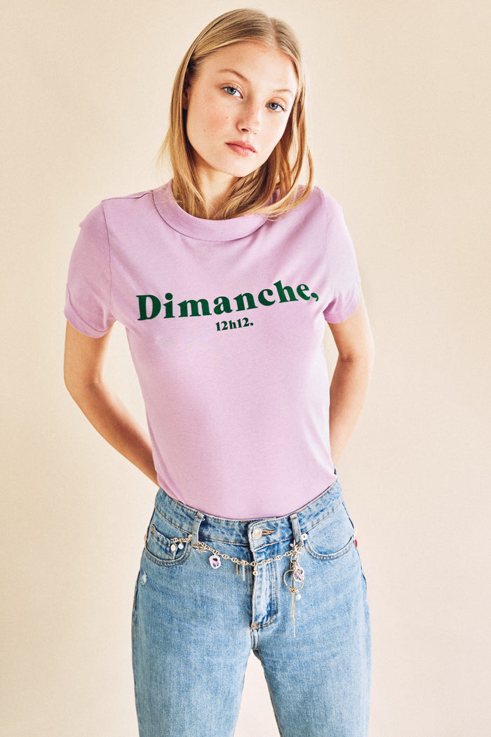 jour né Tee shirt JOUR violet