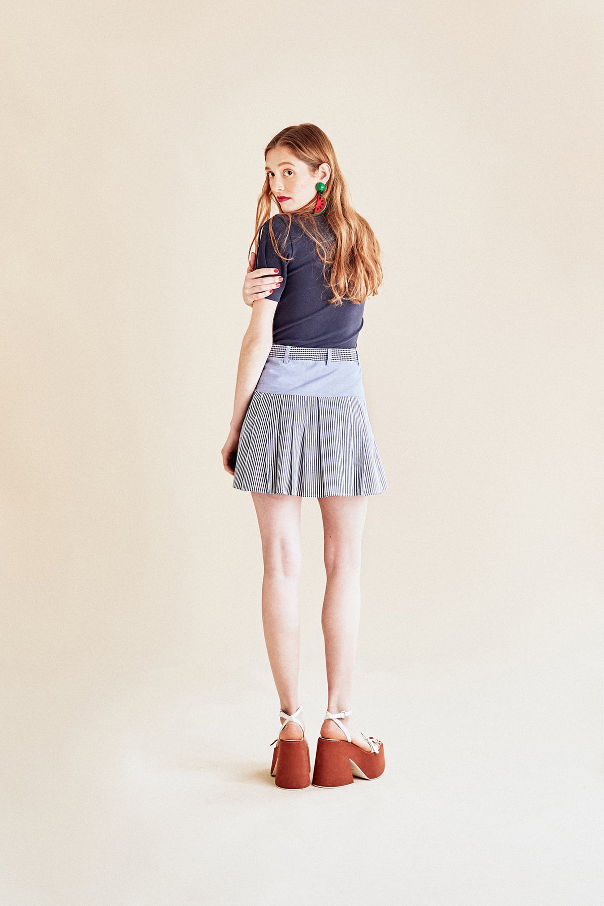 Mini Jupe Plissée J.Crew à Pois Grille - Taille 00 - Neuf Avec étiquettes - Style Cousu (Stitch)